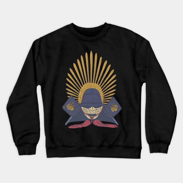 Toyotomi Hideyoshi - Samurai Warrior - Japan Helmet Crewneck Sweatshirt by DeWinnes